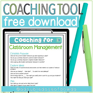 Coaching for Classroom Management Freebie - Click Here or Click the Link Below