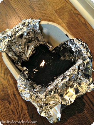 foil lining paint tray for easy clean up