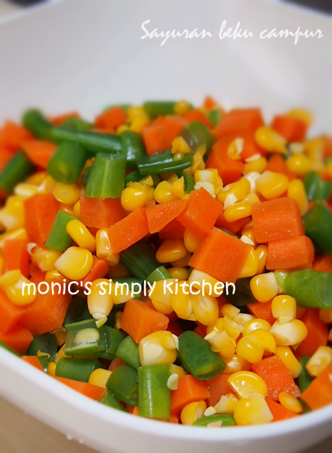Membuat Sendiri Frozen Mixed Vegetables (Homemade) - Monic 