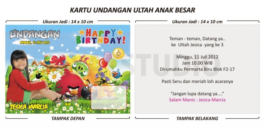 Contoh Undangan Ulang Tahun Kreatif Lengkap 2016 Terbaru 