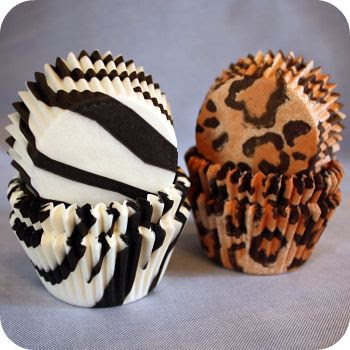 Zebra Print and Leopard Print Baking Cups