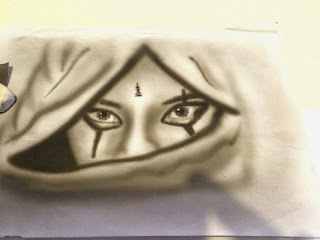 peinture aerographie airbrush regard femme bysoairdesign
