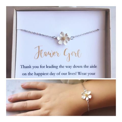 Delicate bracelet Flower Girl Gift