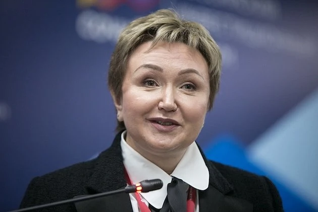 Image Attribute: The file photo of Natalia Fileva at the 2018 Russian Investment Forum at the Main Media Center of Sochi's Olympic Park/ Source: Vyacheslav Prokofyev /TASS / Date: February 16, 2018