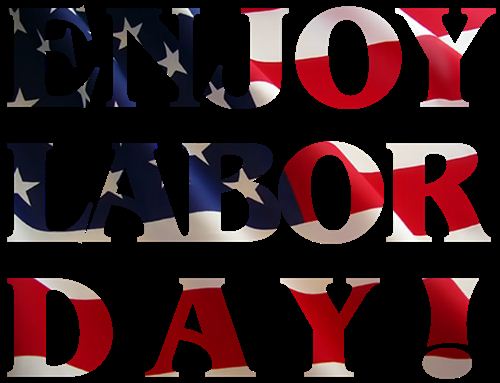 Best Labor Day Photos: American Flag Behind Enjoy Labor Day Words