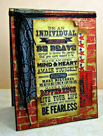 card, grunge, ideas, Phrases 1, Here and There, City Central, impression obsession, inspirational, Tim Holtz, to make, 
