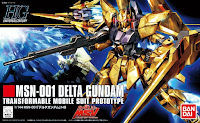 Carátula de la caja del MSN-001 Delta Gundam