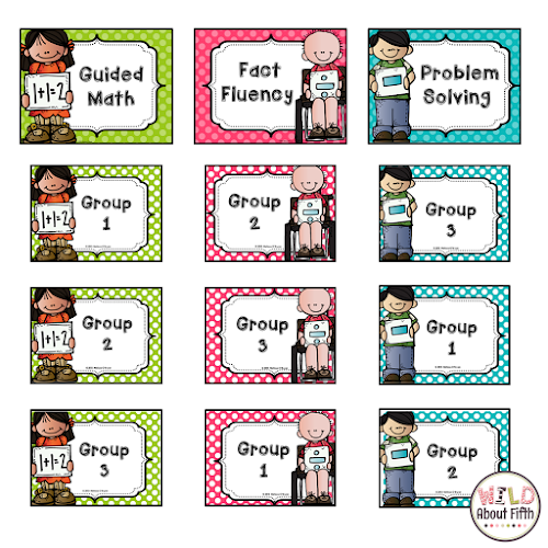 math workshop station posters