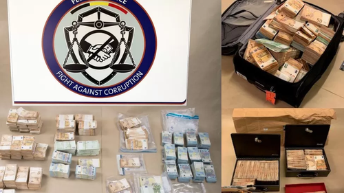 Belgian police last month released images of stashes of cash uncovered connected with raids on the offices and homes of MEP's offices.