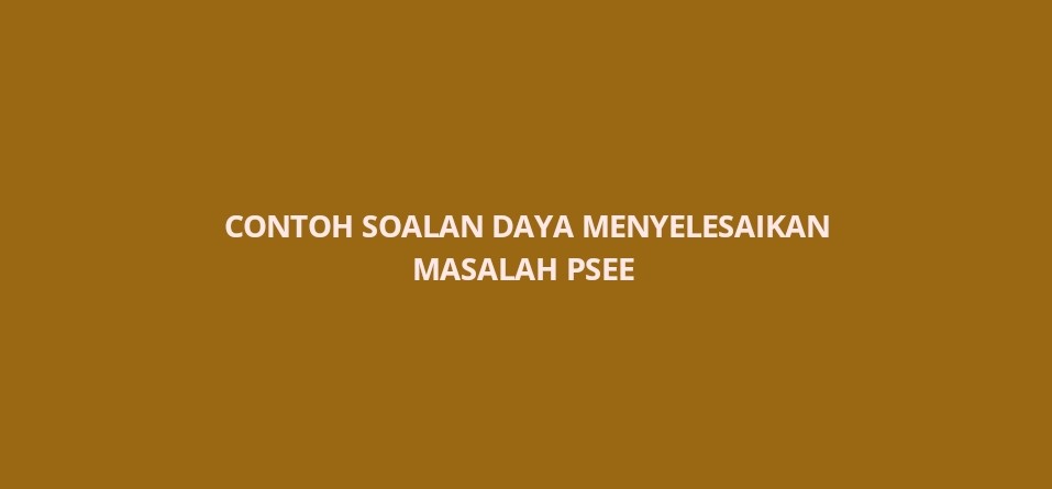 Soalan Daya Menyelesaikan Masalah Jawatan Pemandu - Contoh 