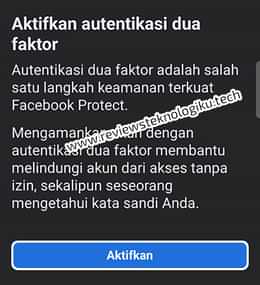 aktifkan layanan facebook protect di hp