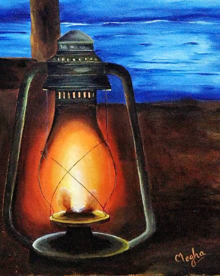Spreading Light, painting by Megha Gupta  (www.indiaart.com)