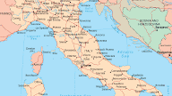 A Map Of Italy And Surrounding Areas