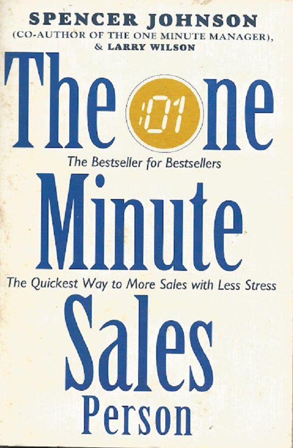 Image shows hardcover for One Minute Sales Person book by Spencer Johnson