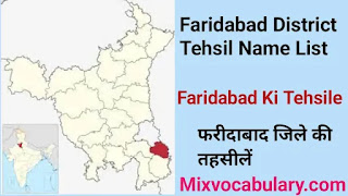 Faridabad tehsil suchi