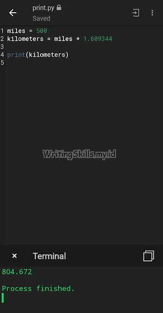 Proyek Python #2: Mil to Kilometer Converter