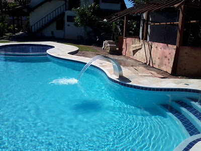 cascata piscina chale recanto da praia