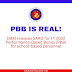 DBM releases SARO for FY 2022 Performance-Based Bonus (PBB) for school-based personnel