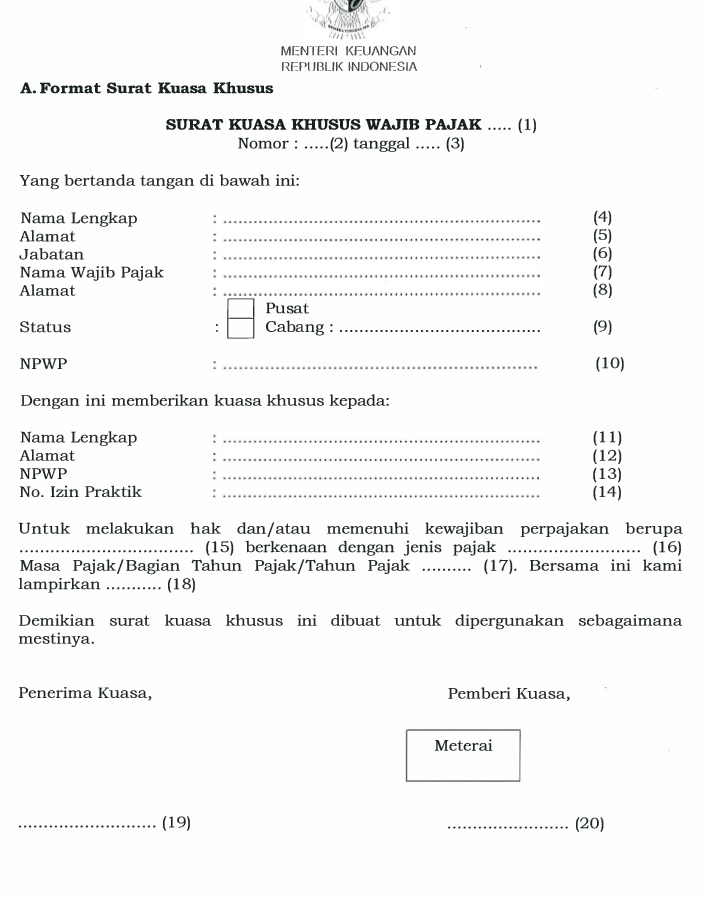 Contoh Surat Kuasa Resmi - Contoh Z