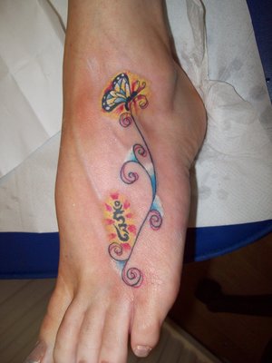 pictures of butterfly tattoos on foot. Picture Sexy Girls Tattoo With Foot Butterflies Tattoo Designs 1