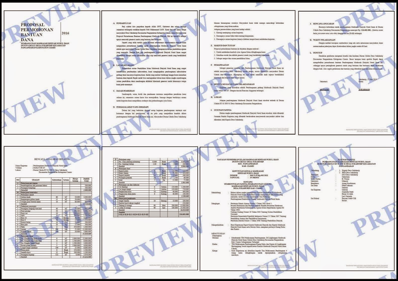 Contoh Proposal Permohonan Bantuan Dana