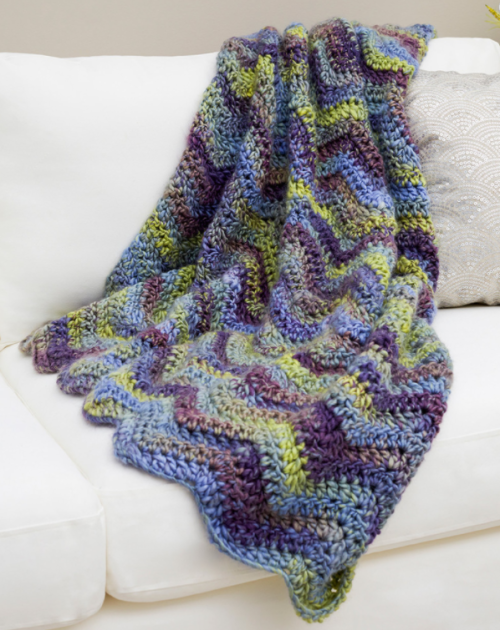 Make Waves Throw - Free Pattern 