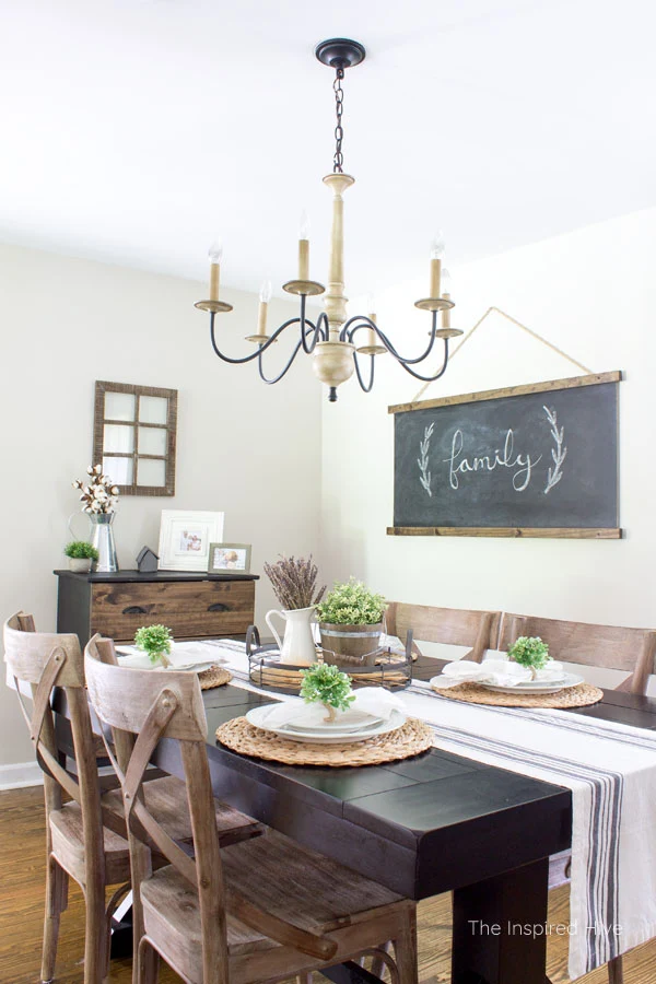 Farmhouse dining room before