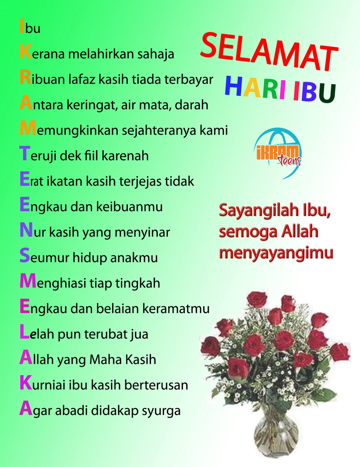 SELAMAT HARI IBU WANITA IKRAM MELAKA