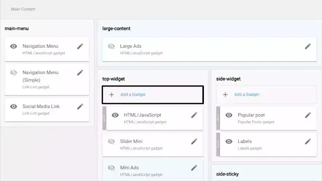 Layout Section Freemium Tech website