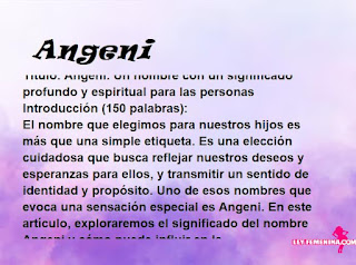 significado del nombre Angeni