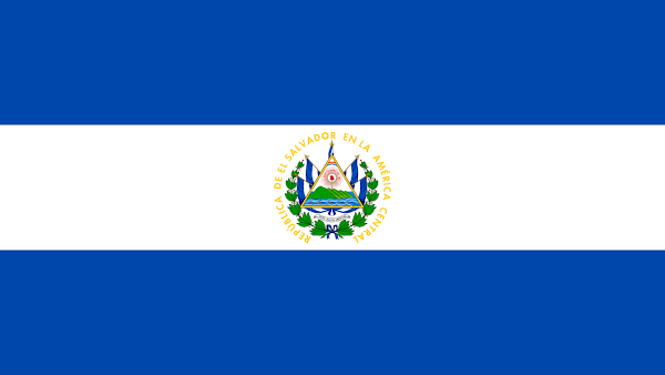 Logo Gambar Bendera Negara El Salvador PNG JPG ukuran 600 px