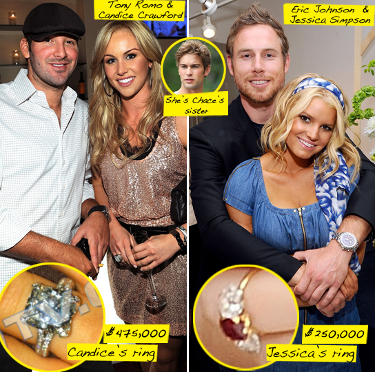 Celebrity engagement ring buzz these days has a strange six degrees of