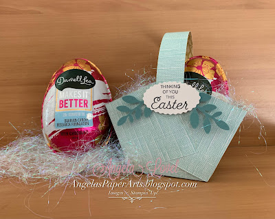 Angela's PaperArts: Easter basket with Stampin Up bough punch