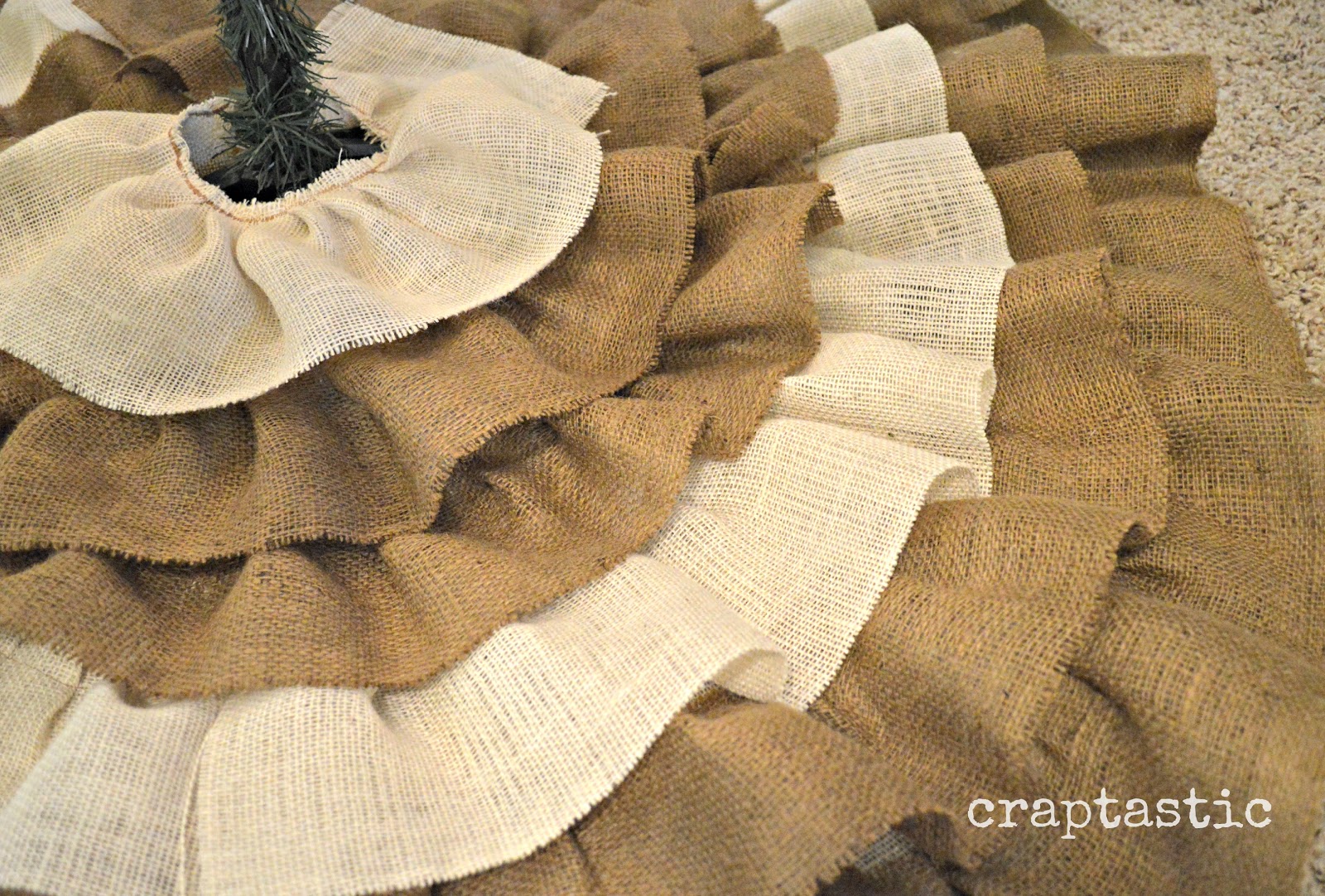 used two yards of burlap. It's only $4/yard and it was on sale for ...