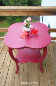 The unique Shape on an Antique Table Makeover from Denise on a Whim