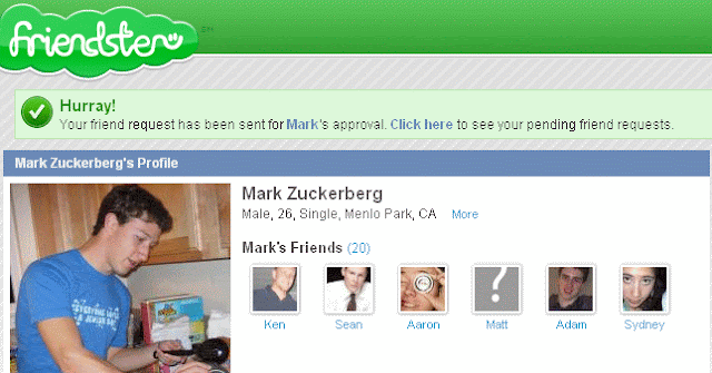 Friendster Mark Zuckerberg