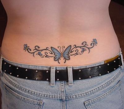 tattoos on girls. butterfly tattoos on