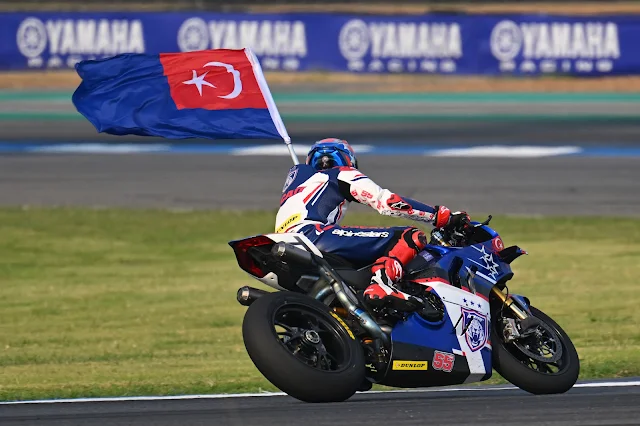 Hafizh Syahrin JDT Racing Team 2024 ARRC Buriram Johor Flag