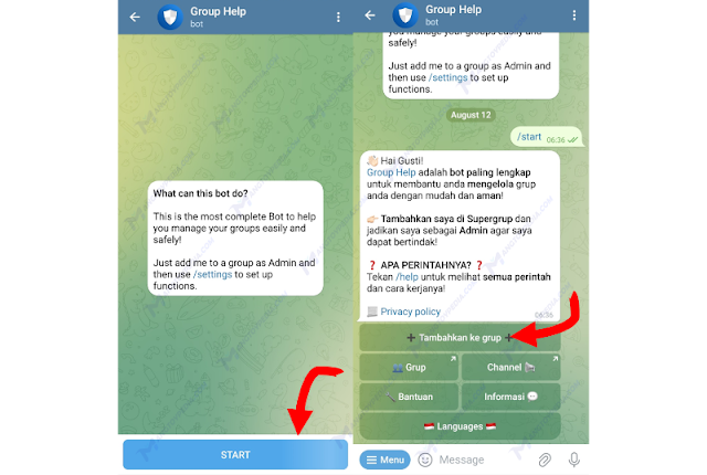 Tambahkan Bot Ke Grup