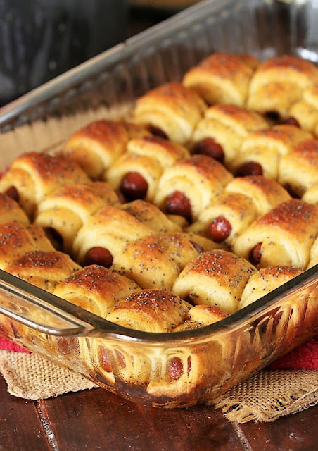 Baked Pan of Glazed Pigs In a Blanket Image