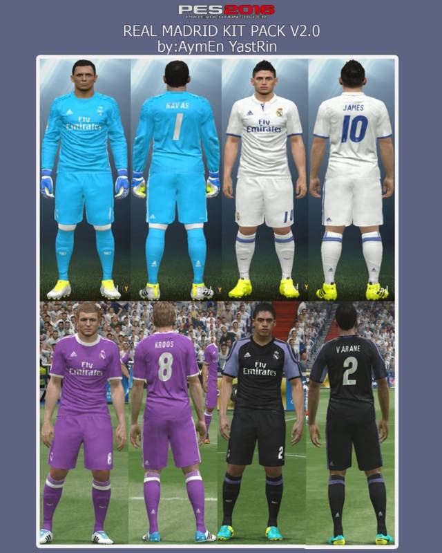 (PC/PS4) Real Madrid Kit Season 2016-2017 V2.0 - PES 2016 ...