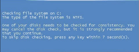 الغاء الفحص التلقائى للهارد ديسك CHKDSK قبل الدخول للويندوز