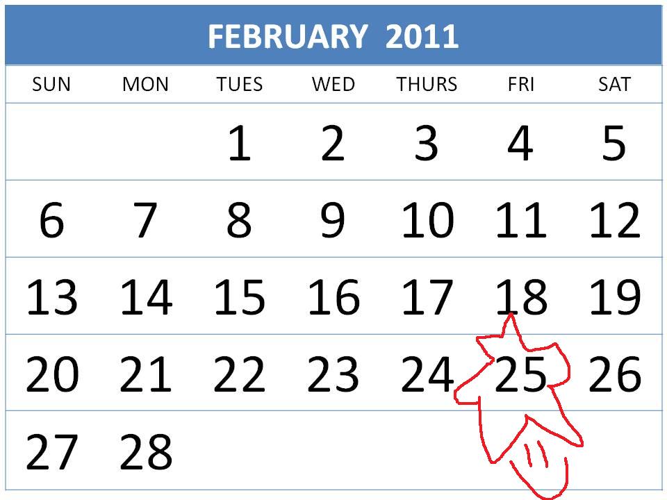 february 2011 calendar with holidays. february 2011 calendar