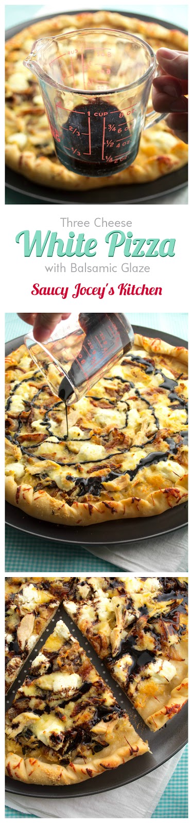 Saucy Jocey S Kitchen White Pizza With Balsamic Glaze - roblox pizza greek