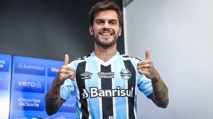 Nathan é apresentado no Grêmio, recebe a lendária camisa 7 e conta que mãe é "gremista doente"