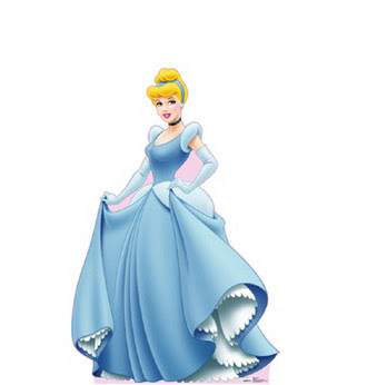 Walt Disney Princess Cinderella Character With Blue Dress