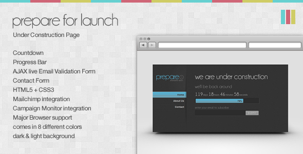 Prepare for Launch - Under Construction Page - Under Construction Specialty Pages