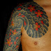 Japanese TATTOO Horimitsu style 桜吹雪