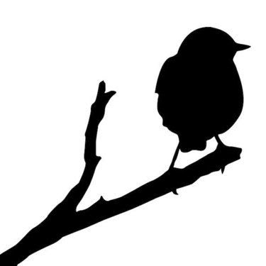 Sparrow Silhouette Tattoo Design