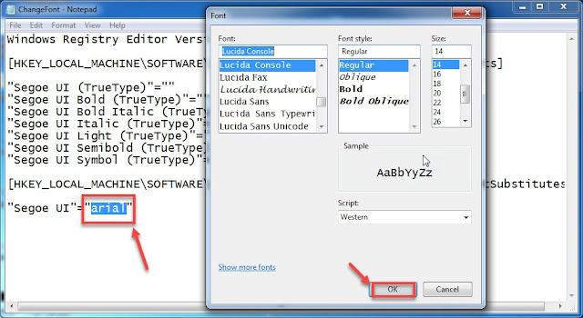 بالصور: شرح طريقة تغيير شكل الخط الخاص بنظام الويندوز مهما كان إصداره بطريقة سهلة وبسيطة